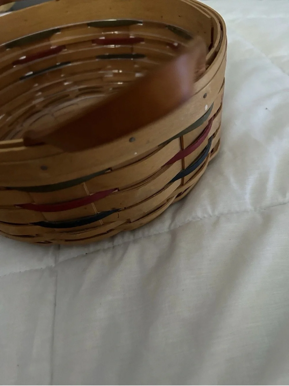 Longaberger Heartland Darning Basket w Handles 10 in